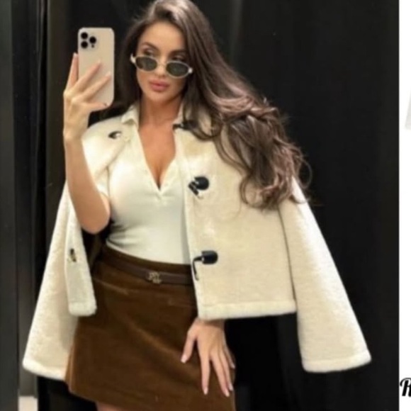 ZARA DOUBLE-FACED TOGGLE JACKET - Picture 5 of 9